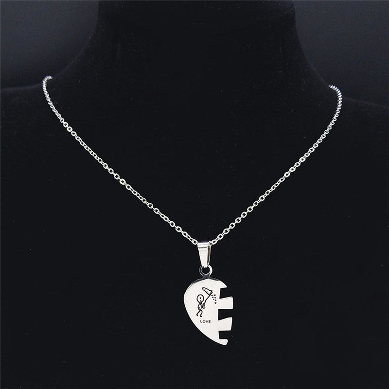 Eleganza Paar Kette mit Liebesanhänger