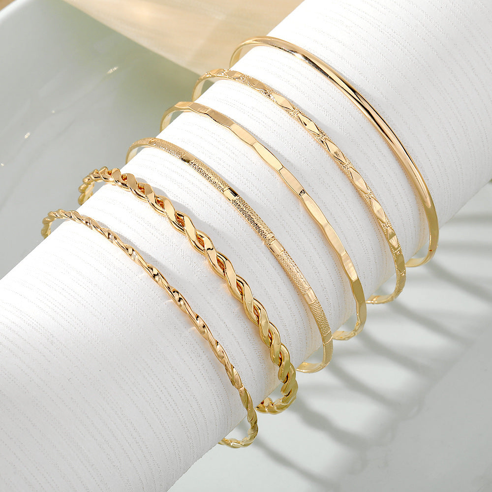 Eleganza Böhmisches Metall Kettenarmband Set für Frauen