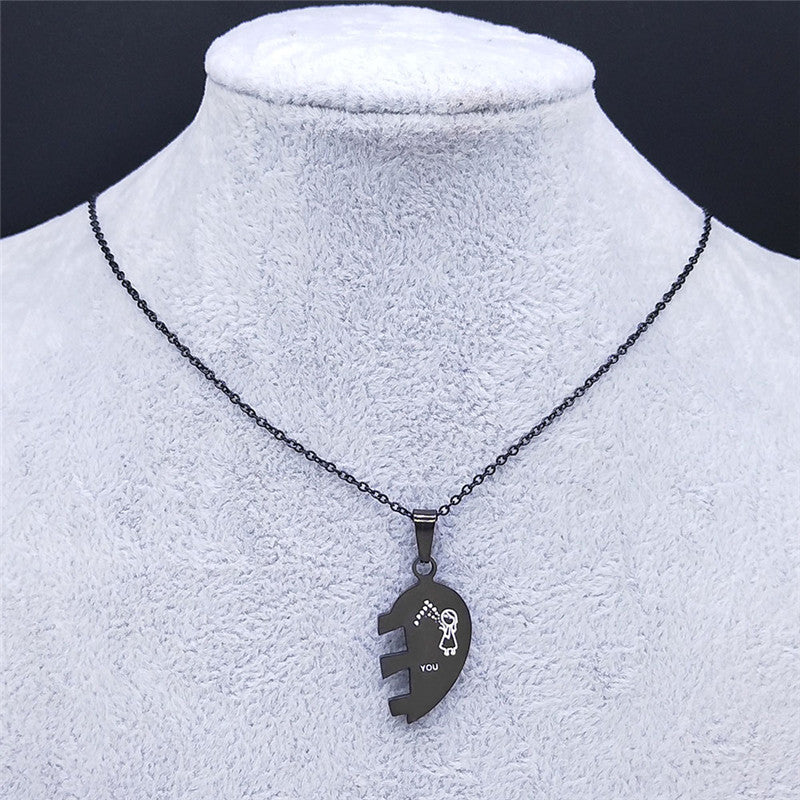 Eleganza Paar Kette mit Liebesanhänger