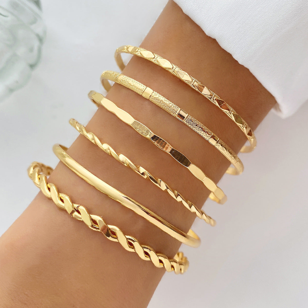Eleganza Böhmisches Metall Kettenarmband Set für Frauen