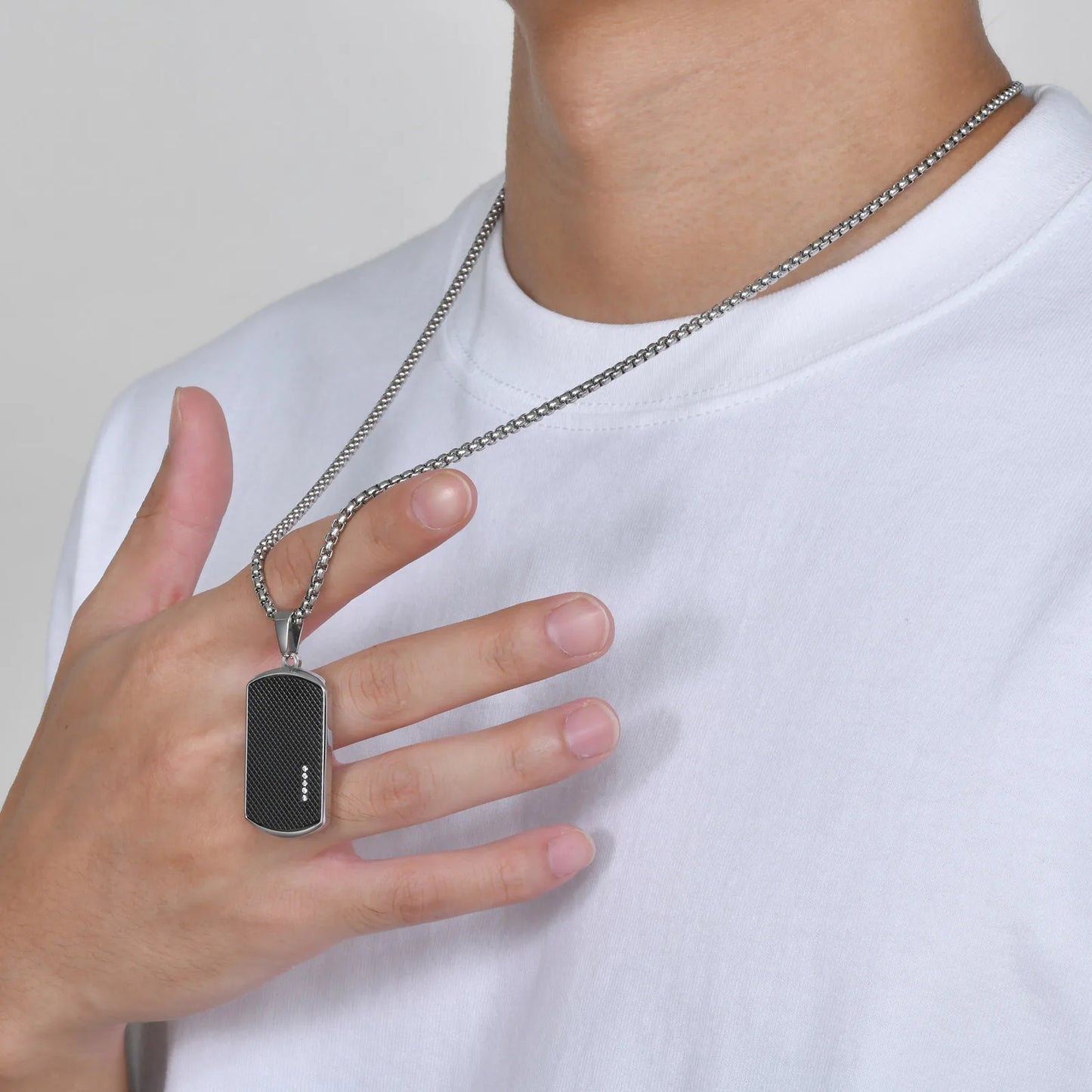 Eleganza Herren Dog Tag Halskette