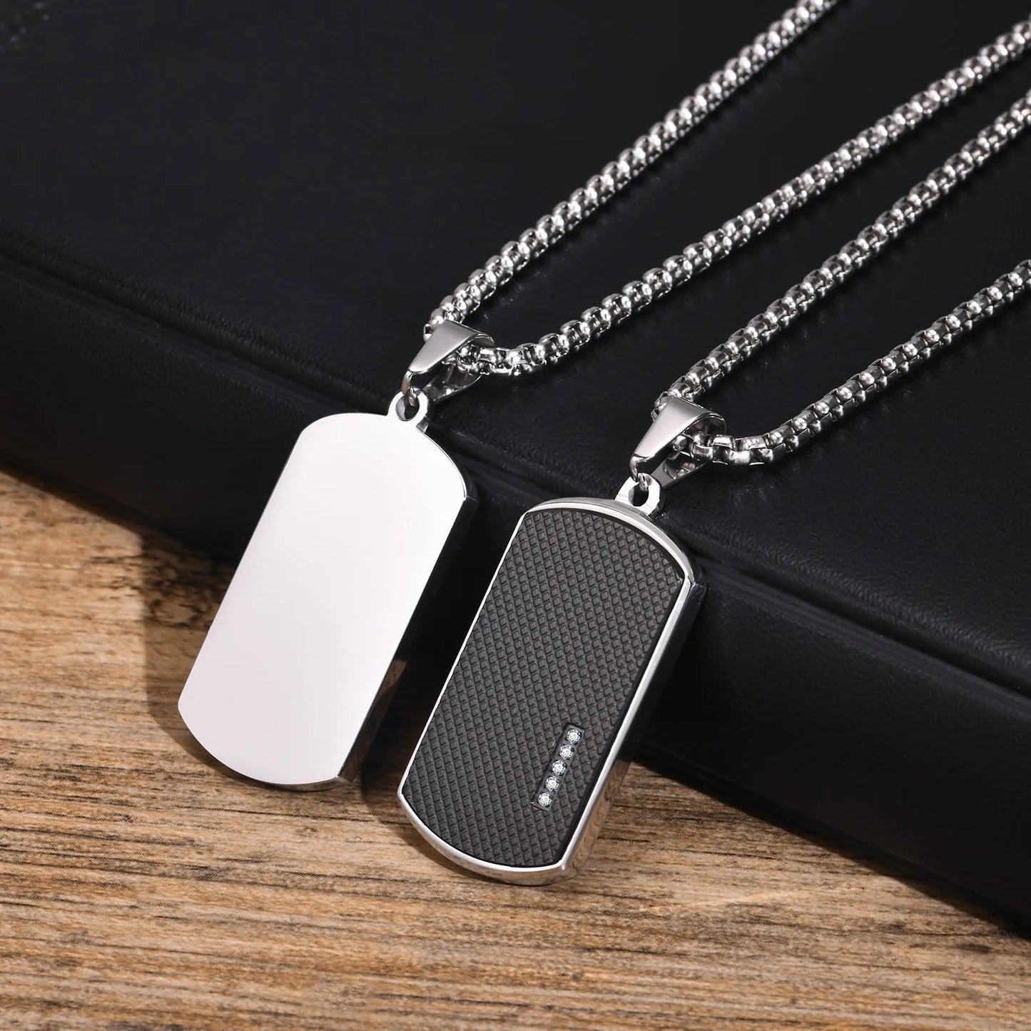 Eleganza Herren Dog Tag Halskette