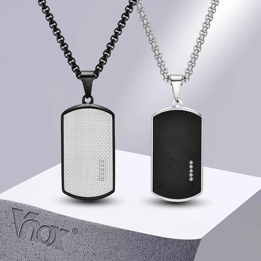 Eleganza Herren Dog Tag Halskette