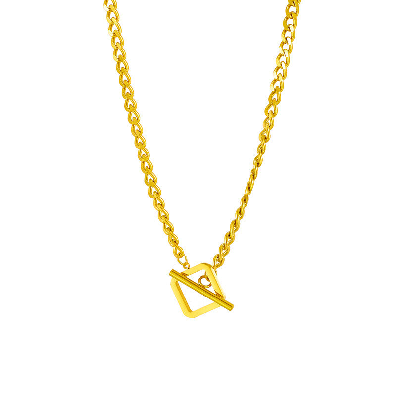 Eleganza Damen  Halskette mit OT-Schnalle